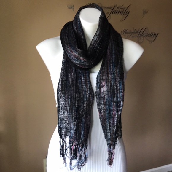 Accessories - 2/$5 bundle it!! Scarf 🧣 black mixed multi colors
